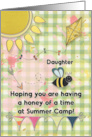 Daughter Summer Camp Thinking of You Cute Bee card