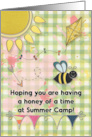 Summer Camp Thinking of You Cute Bee card