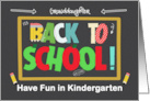 Granddaughter Kindergarten Back to School Fun School Patterns card