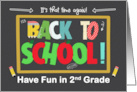 Second Grade Back to School Fun School Patterns card