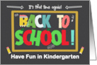 Kindergarten Back to School Fun School Patterns card