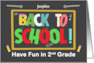 Josephine Back to School 2nd Grade Custom Name Fun School Patterns card