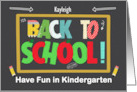 Kayleigh Back to School Kindergarten Custom Name Fun School Patterns card