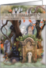 Great Grandson Halloween Misty Graveyard Scene card