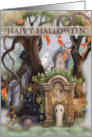 For Anyone Halloween Misty Graveyard Scene card