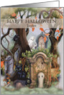 Stephen Custom Name Halloween Misty Graveyard Scene card