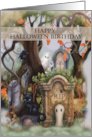 Halloween Birthday for Anyone Misty Graveyard Scene card