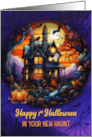 First Halloween in New Haunt Spooky Haunted House card