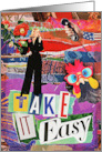 Encouragement Support Take it Easy Mixed Media Collage Style card
