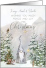 Aunt and Uncle Christmas Mountain Scene with Gnome card