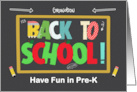 Grandson Pre-K Back to School Fun School Patterns card