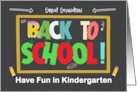 Great Grandson Kindergarten Back to School Fun School Patterns card