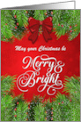 Merry and Bright Christmas Greetings card