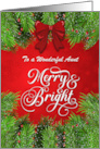 Aunt Merry and Bright Christmas Greetings card