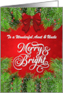 Aunt and Uncle Merry and Bright Christmas Greetings card