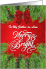 Father in Law Merry and Bright Christmas Greetings card