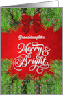 Granddaughter Merry and Bright Christmas Greetings card