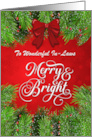 In Laws Merry and Bright Christmas Greetings card