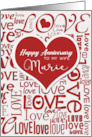 Anniversary for Marie card
