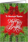 Nephew Merry and Bright Christmas Greetings card