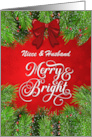 Niece and Husband Merry and Bright Christmas Greetings card