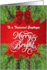 To Employee from Business Merry and Bright Christmas Greetings card
