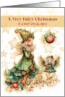 Niece Fairy Christmas Greetings card