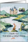 Thank You for Being a Great Friend Fun Countryside Scene card