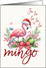 Flamingo Christmas card