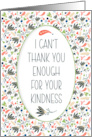 Thank You For Kindness Pretty Folk Art Pattern card
