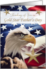 Gold Star Father’s Day Patriotic American Flag and Eagle card