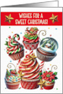 Merry Christmas Sweet Christmas Cupcakes card