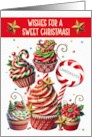 Granddaughter Christmas Sweet Christmas Cupcakes card