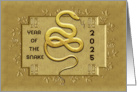 Business Chinese New Year of the Snake 2025 Stylish Gold Effect card