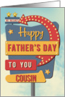 Cousin Father’s Day Retro Roadside Motel Sign card