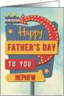 Nephew Father’s Day Retro Roadside Motel Sign card
