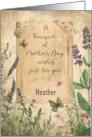 Heather Custom Name Mother’s Day Bouquet of Wishes Flower Garden card