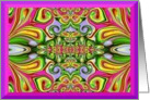 Happy Birthday Abstract Rainbow Swirl Labyrinth Colorful Magical card