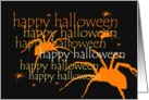 Spiders and more spiders Happy Halloween card