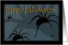 Spiders Happy Halloween card