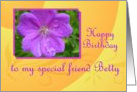 Happy Birthday Special Friend Betty card