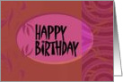 Happy Birthday Floral Shadows Card