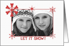 Let it Snow Happy Holidays Christmas Photo Card