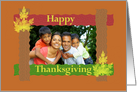Fall Leaves and Autumn Colors Happy Thanksgiving Photo Card