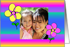 Rainbow and Flowers Any Occasion Photo Card