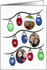 Christmas Lights Photo Ornaments Photo Card