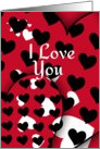 Happy Valentine’s Day I Love You Crazy Hearts Card