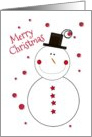 Merry Christmas Happy Snowman card