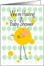 Baby Shower Invitation for Boy with Adorable Yellow Birdie card