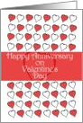 Happy Anniversary on Valentine’s Day Lots of Hearts card